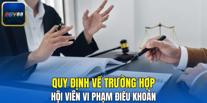 Quy định về trường hợp hội viên vi phạm điều khoản